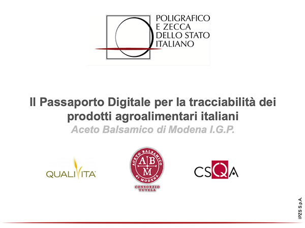 Il Passaporto Digitale - Aceto Basalmico di Modena